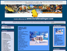 Tablet Screenshot of korallenableger.com